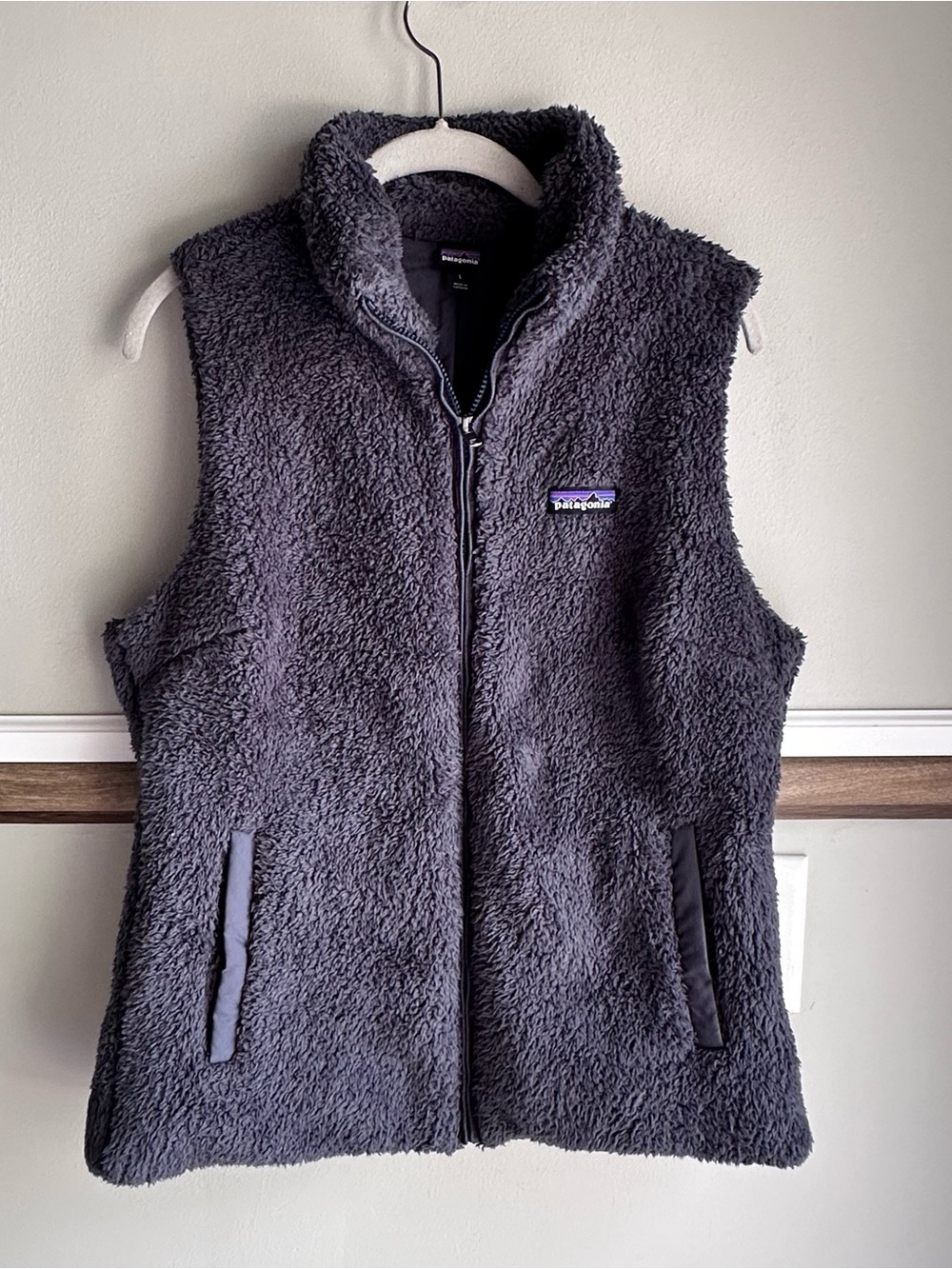 Patagonia Blue Smolder Los Gatos Deep Pile Fleece Sherpa Vest​